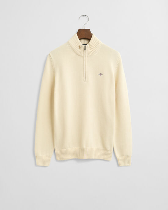 Teens casual bomullstr&ouml;ja med half-zip