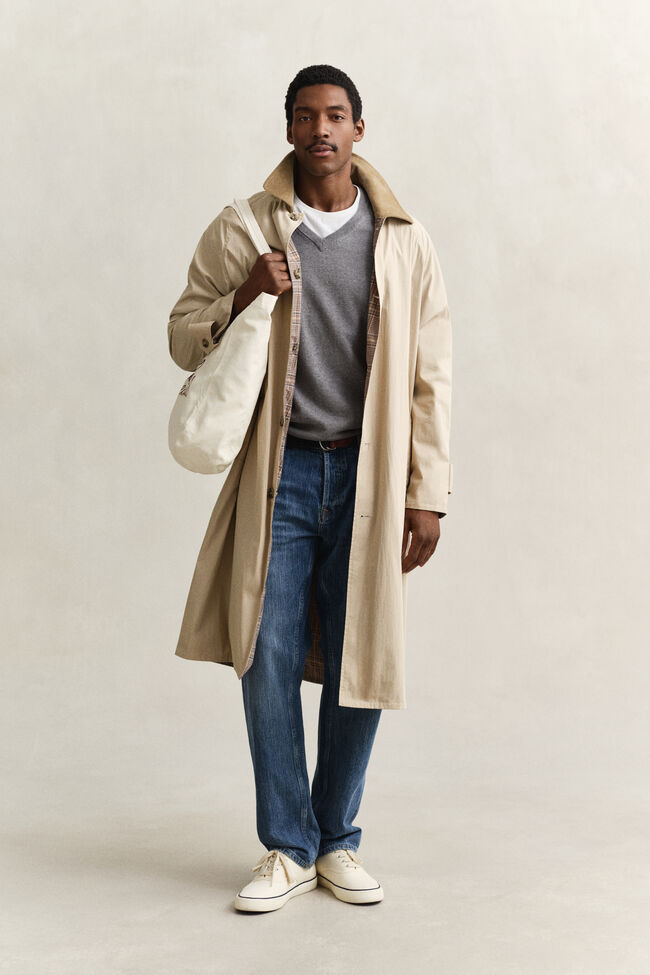 Klassisk V-ringad bomullstr&ouml;ja