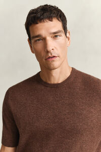 Kort&auml;rmad tr&ouml;ja i grovspunnen bomullsblandning