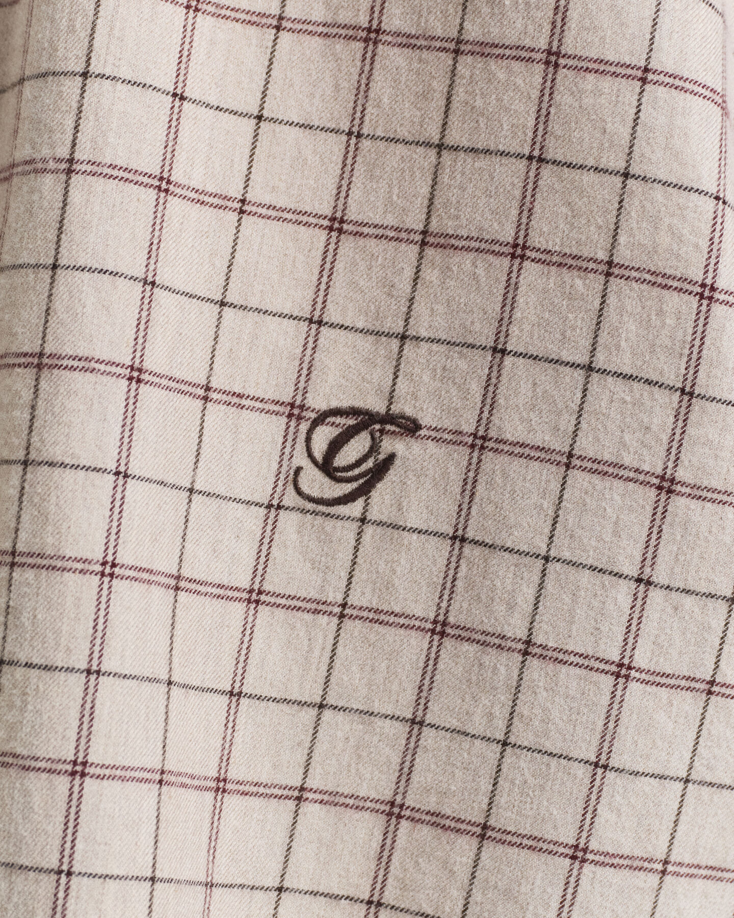 Relaxed fit rutig skjorta i borstad flanell