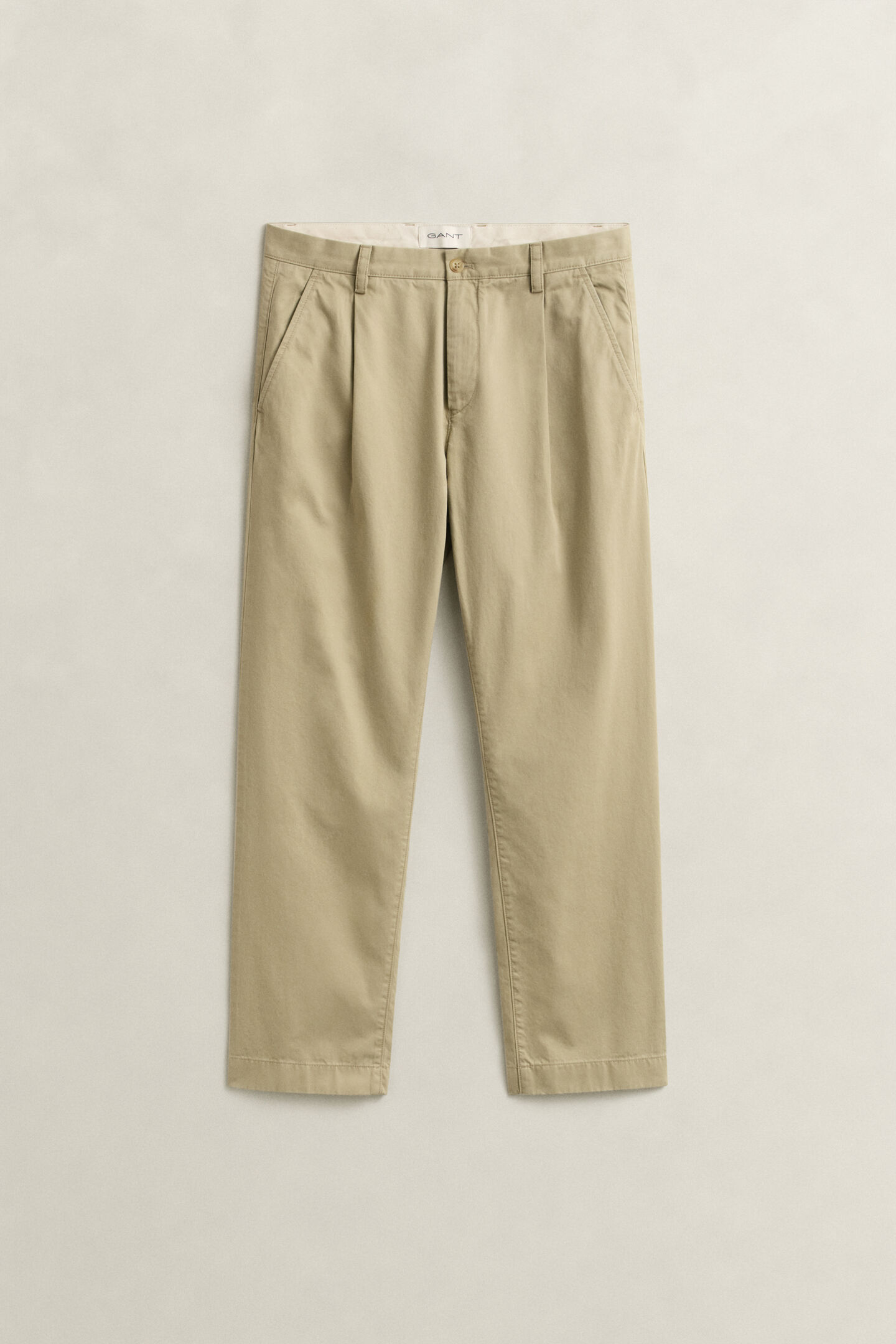 Regular fit chinos i bomullstwill