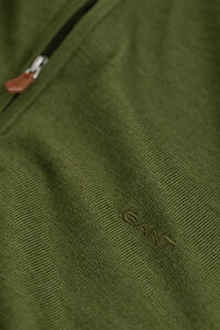 Tr&ouml;ja med half-zip i extra fin merinoull