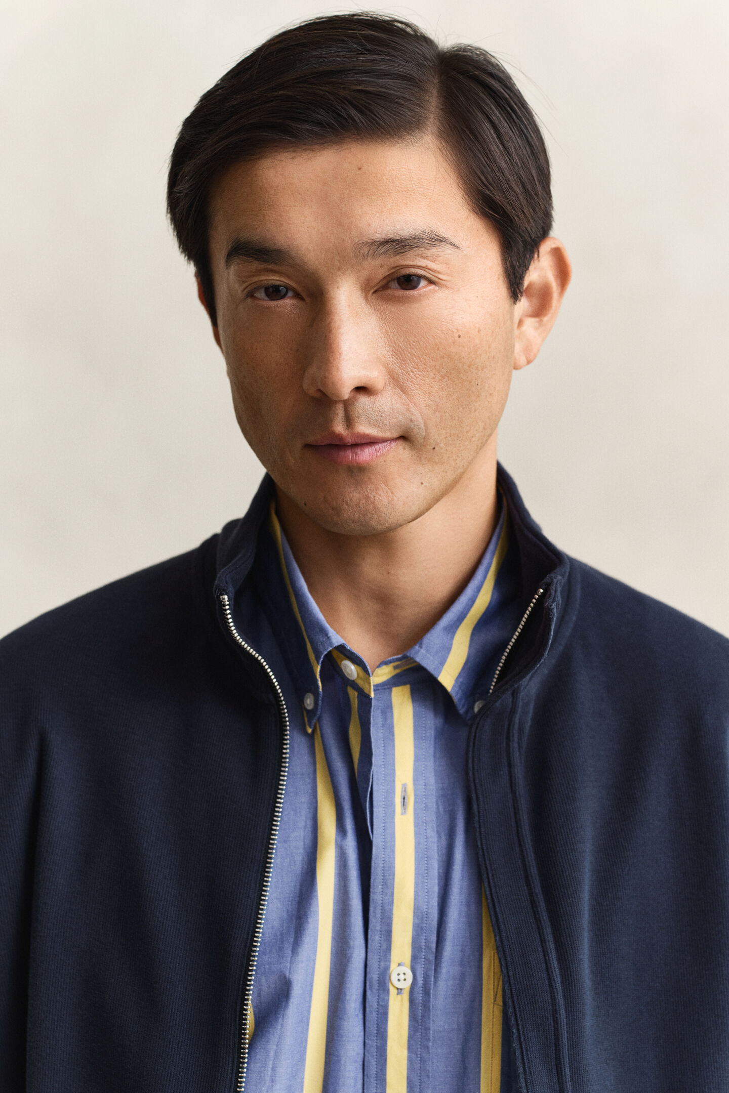 Sacker Rib sweatshirt med dragkedja