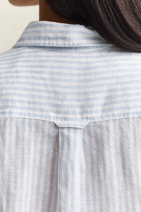 Regular fit randig linneskjorta