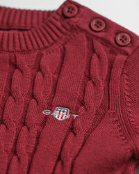 Baby Girls kabelstickad bomullskl&auml;nning