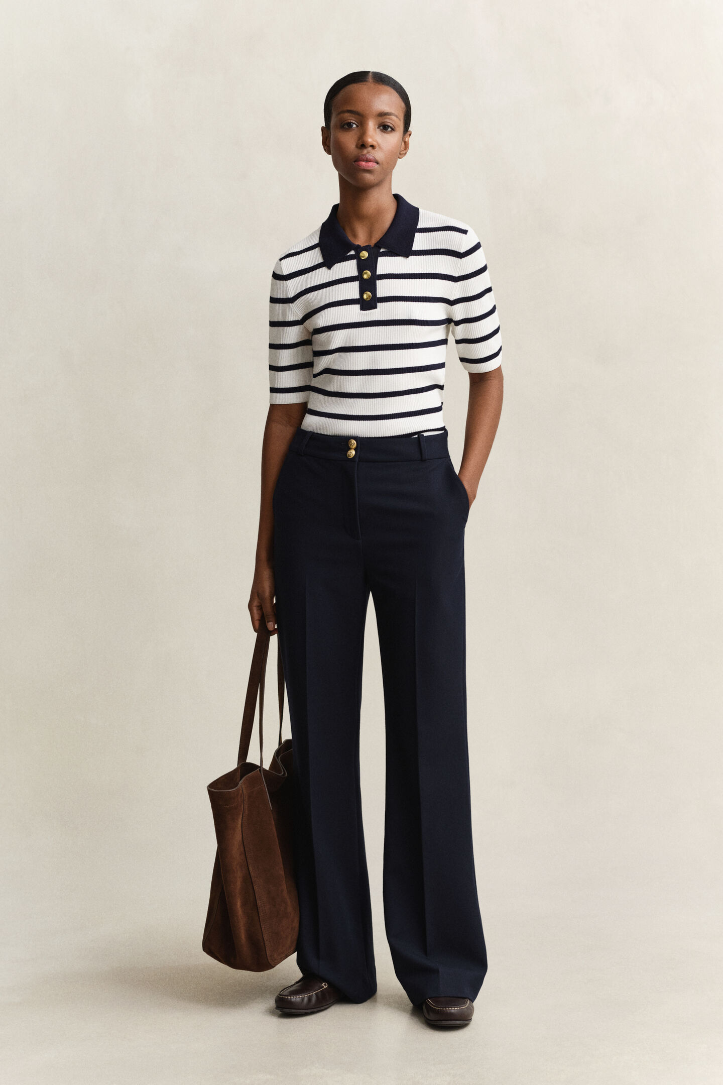 Randig stickad Rugger