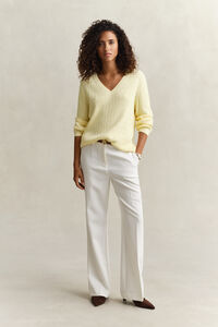 V-ringad kabelstickad tr&ouml;ja