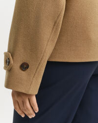 Kort Car Coat i ullblandning