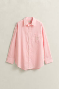 Oversized klassisk randig poplinskjorta