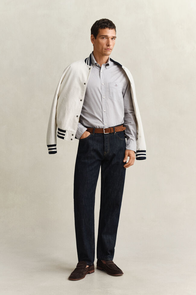 Regular fit klassisk poplinskjorta