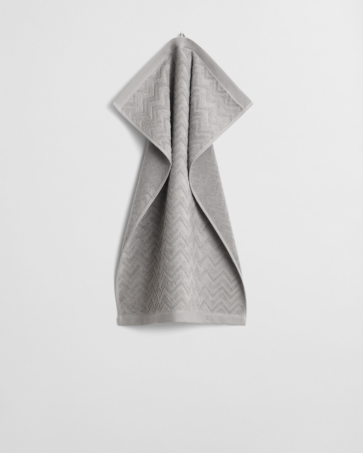 Jacquardv&auml;vd fiskbensm&ouml;nstrad handduk 50 x 70