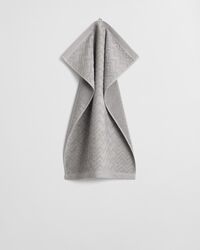 Jacquardv&auml;vd fiskbensm&ouml;nstrad handduk 50 x 70