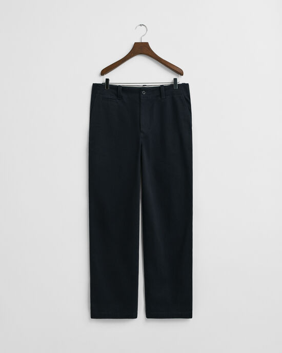Relaxed fit chinos i bomullstwill