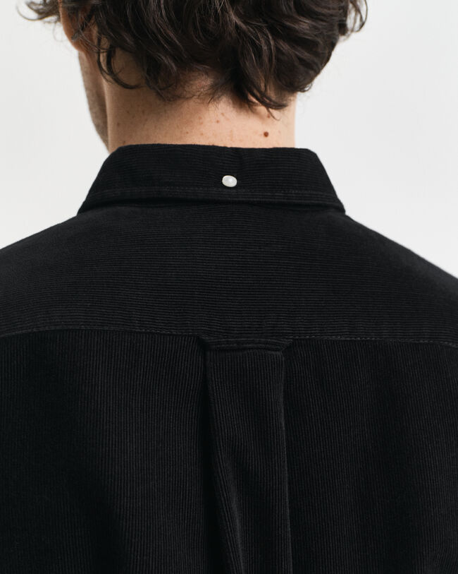 Regular fit skjorta i bomullsmanchester