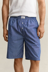 Randiga pyjamasshorts i poplin