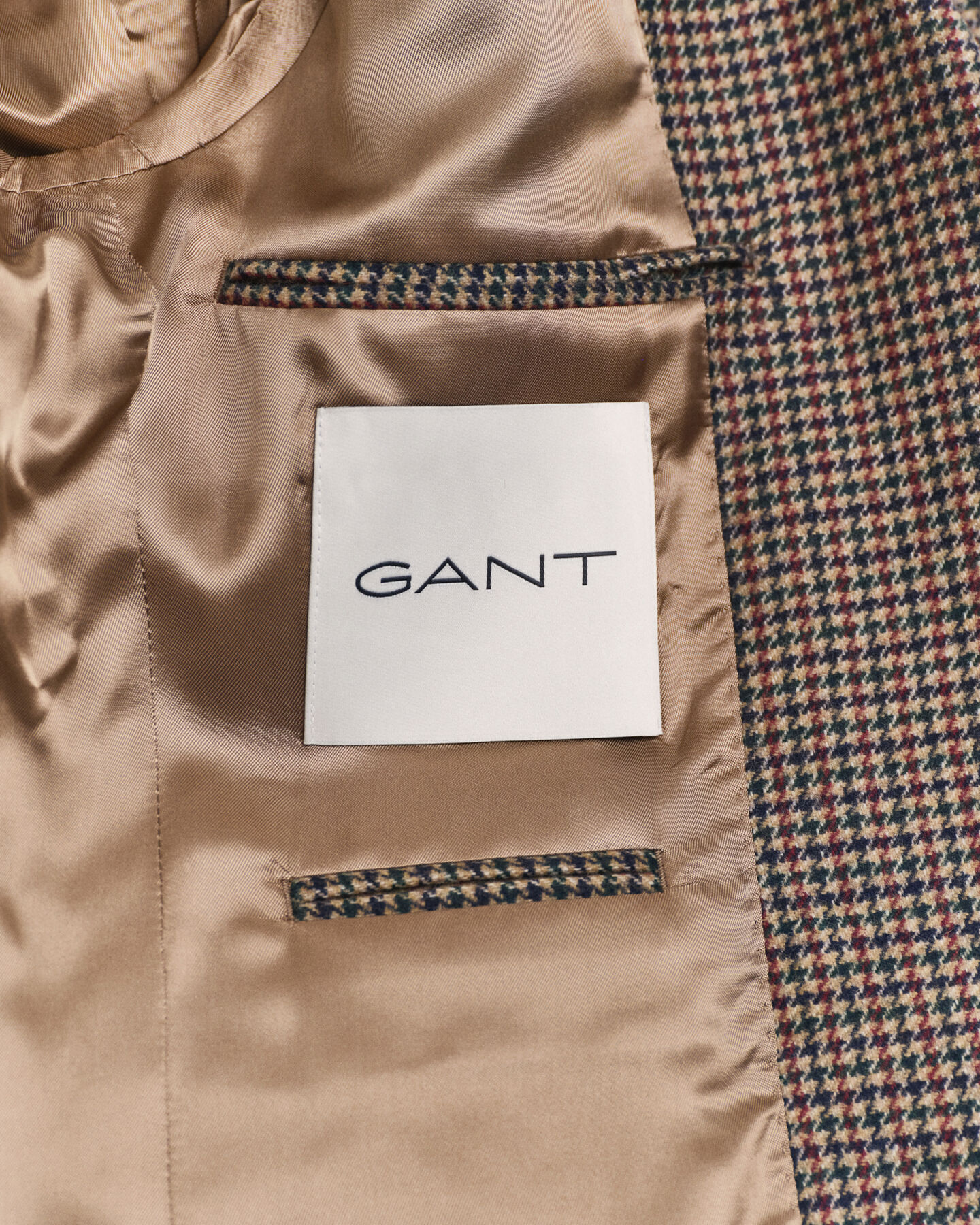 Slim fit hundtandsm&ouml;nstrad rutig kavaj