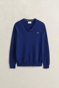 Klassisk V-ringad bomullstr&ouml;ja