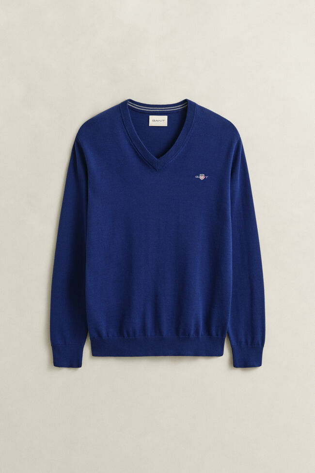 Klassisk V-ringad bomullstr&ouml;ja