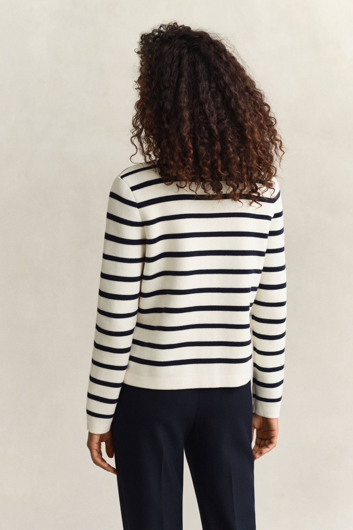 Stickad bomullsjacka