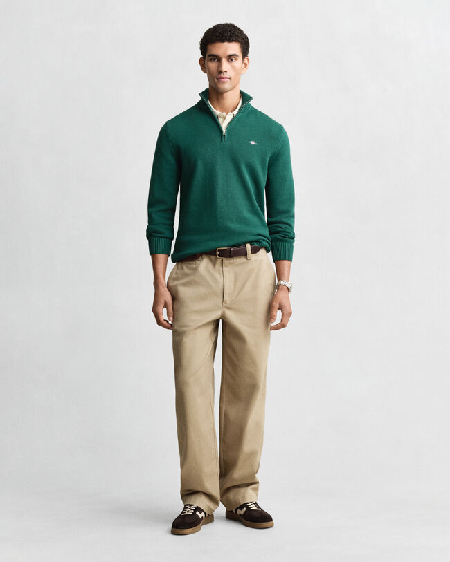 Casual Cotton tr&ouml;ja med dragkedja vid hals&ouml;ppningen