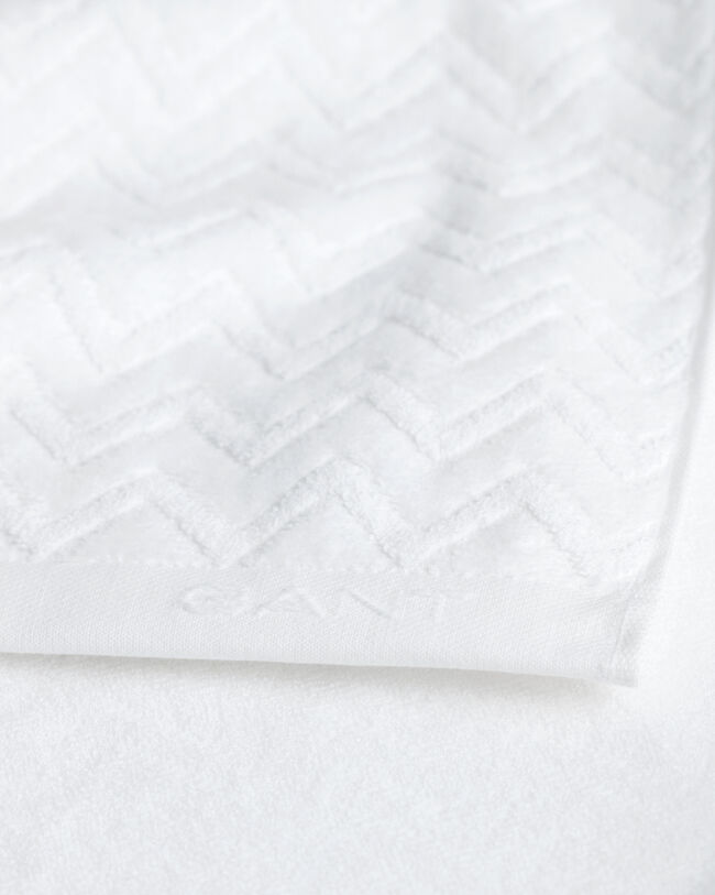 Jacquardv&auml;vd fiskbensm&ouml;nstrad handduk 70 x 140