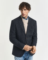 Slim fit kostymkavaj i donegalv&auml;v