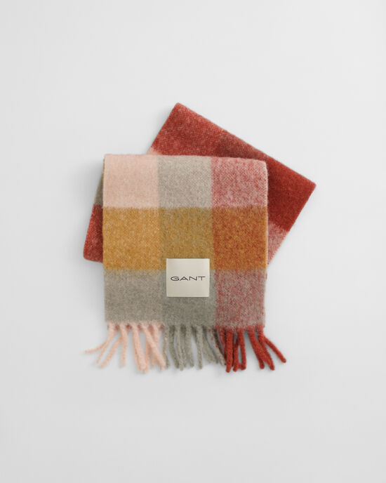 Rutig halsduk i alpackaullblandning