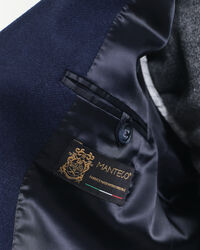 Slim fit klubblazer i ylleflanell