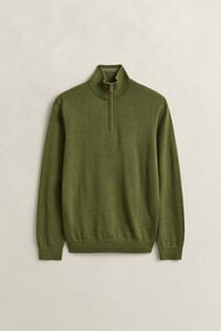 Tr&ouml;ja med half-zip i extra fin merinoull