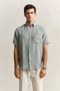 Kort&auml;rmad linneskjorta