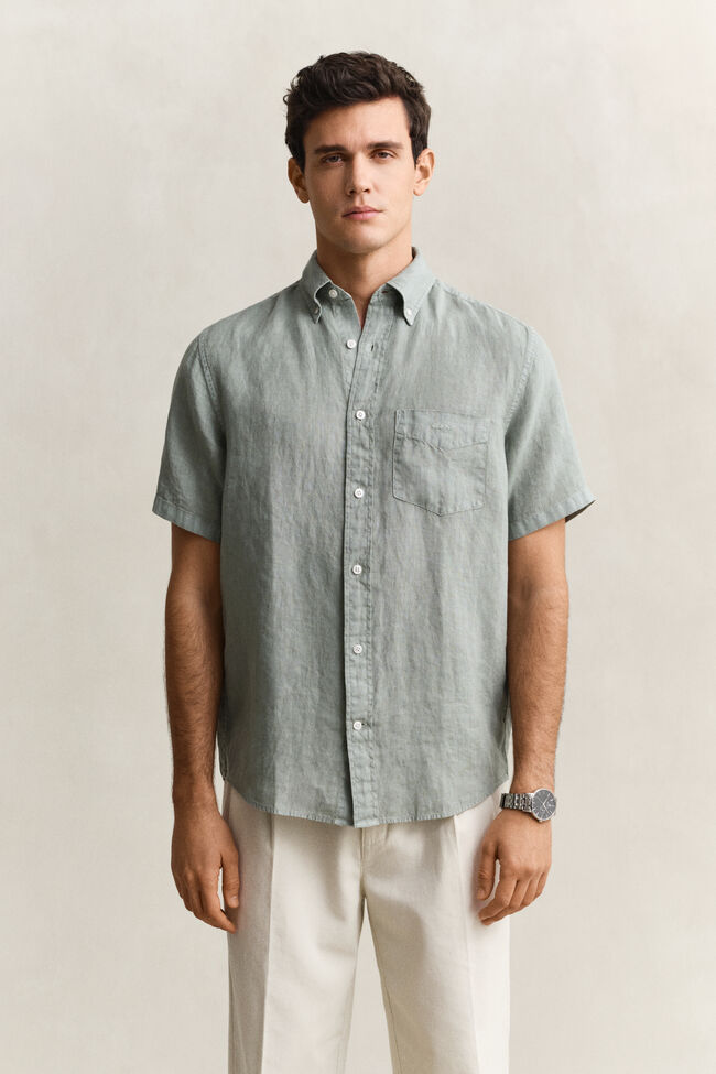 Kort&auml;rmad linneskjorta