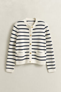 Stickad bomullsjacka