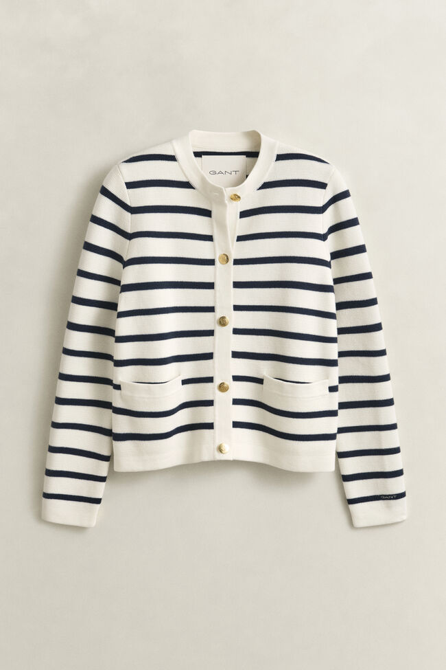 Stickad bomullsjacka