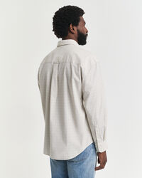 Oversized fit lyxig rutig oxfordskjorta