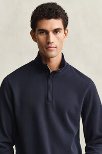 Sacker Rib sweatshirt med half-zip