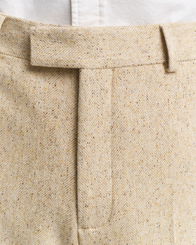 Relaxed fit kostymbyxor med fiskbensm&ouml;nster