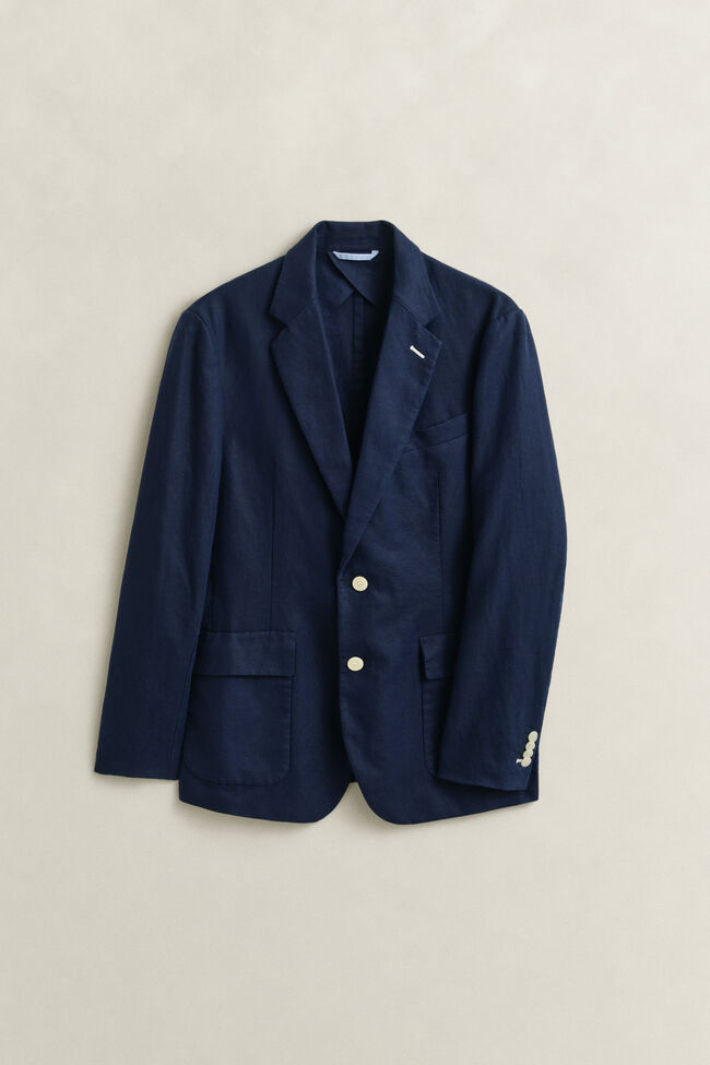 Kavaj i bomullsblandning med struktur