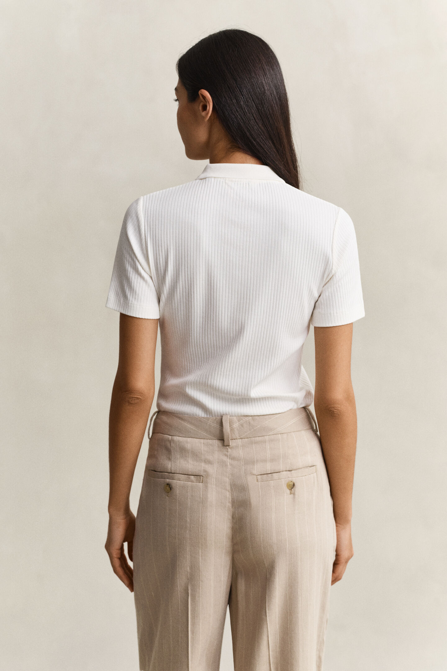 Ribbstickad pik&eacute;tr&ouml;ja