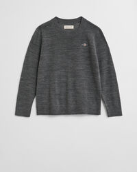 Kids rundhalsad tr&ouml;ja i extra fin merinoull