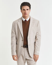 Slim fit kostymkavaj i donegalv&auml;v