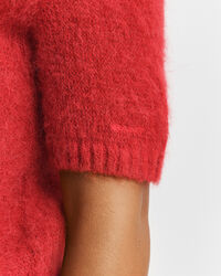 Kort&auml;rmad rundhalsad tr&ouml;ja i mohairblandning