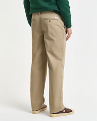 Relaxed fit chinos i bomullstwill