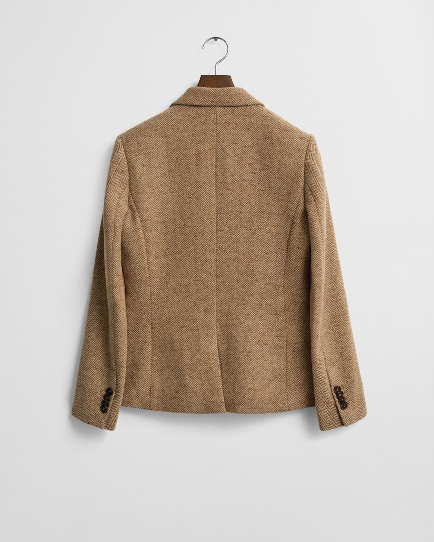 Slim Fit Wool Blend Herringbone Blazer