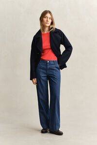 Jeans i bomull och linne