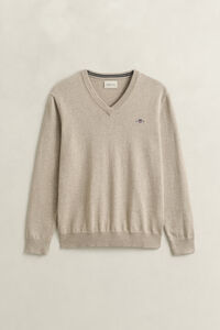 Klassisk V-ringad bomullstr&ouml;ja