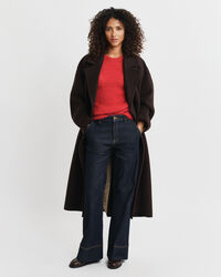 Kort&auml;rmad rundhalsad tr&ouml;ja i mohairblandning