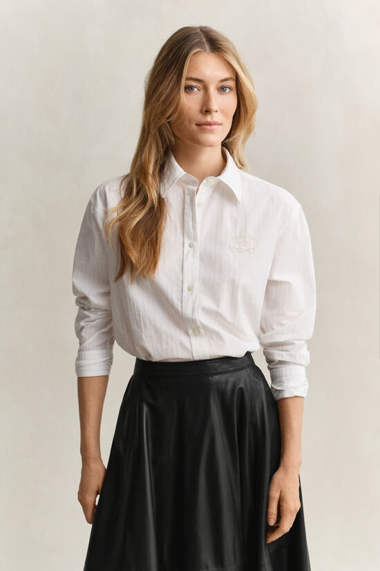 Randig skjorta med broderi