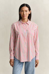 Relaxed fit klassisk randig poplinskjorta