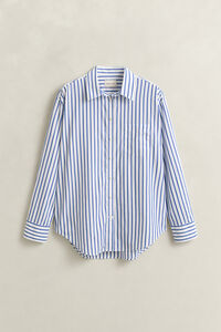 Relaxed fit klassisk randig poplinskjorta