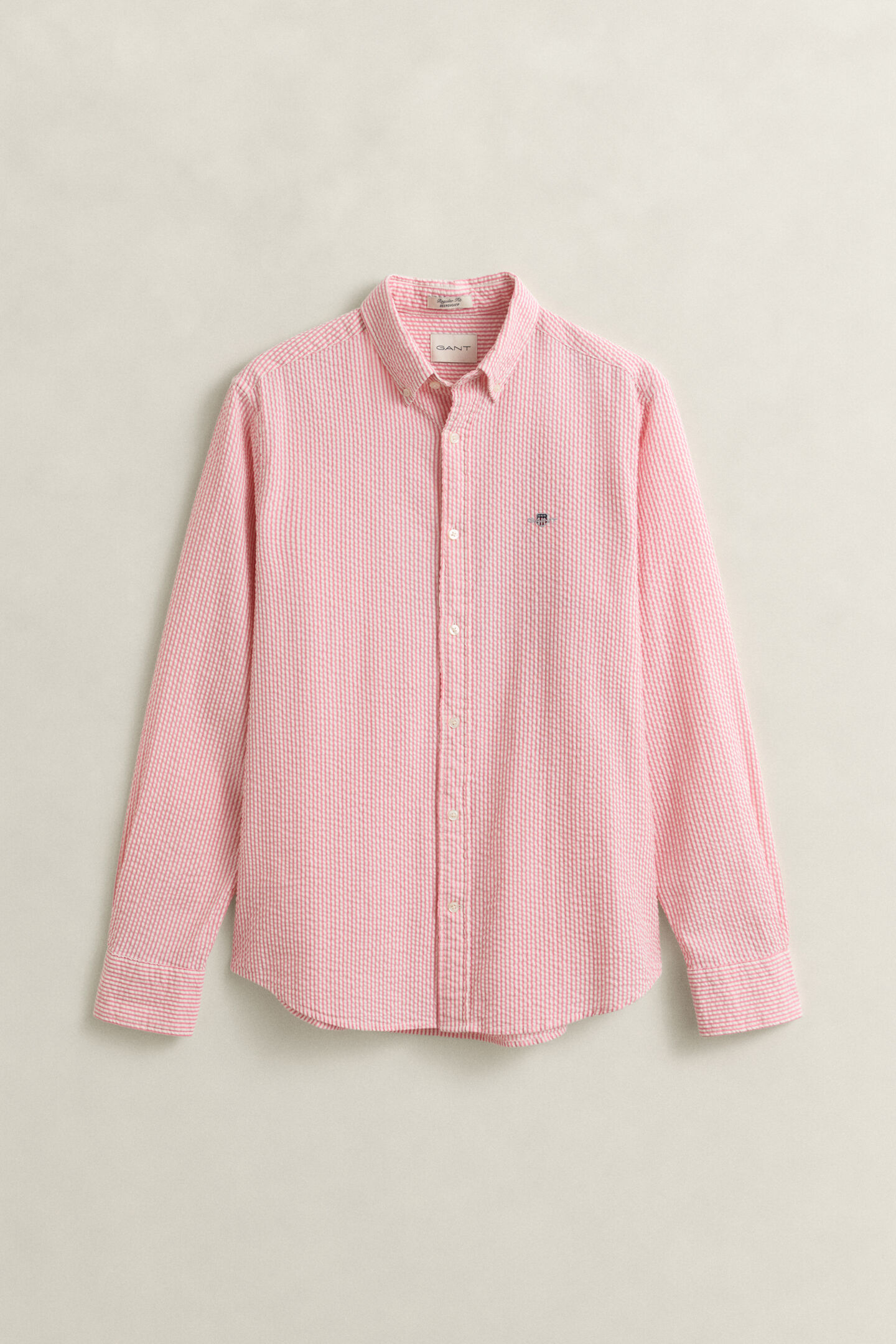 Regular fit randig skjorta i b&auml;ckeb&ouml;lja